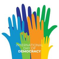 International Day of Democracy design template good for celebration usage. democracy vector illustration. globe vector design. flat design. vector eps 10.