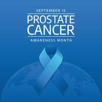 Prostate Cancer Awareness Month design template good for celebration usage. blue ribbon design template. flat ribbon design. vector eps 10.