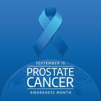 Prostate Cancer Awareness Month design template good for celebration usage. blue ribbon design template. flat ribbon design. vector eps 10.