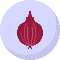 Red Onion Vector Icon Design