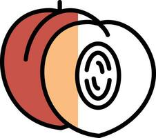 Nectarine Vector Icon Design