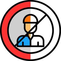 No Child Labor  Vector Icon Design