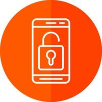 Mobile Unlock  Vector Icon Design