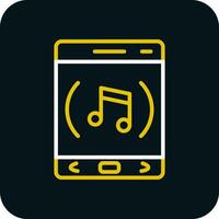 música aplicación vector icono diseño