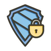 Security Vector Thick Line Filled Colors Icon For Personal And Commercial Use.