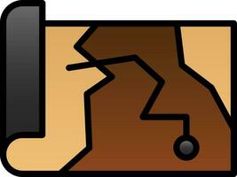 Treasure Map Vector Icon Design