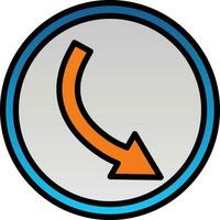 Curve Arrow Vector Icon Design