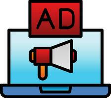 Online Advertising Vector Icon Design