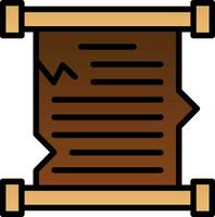 Old Scroll Vector Icon Design