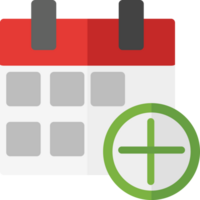 limpiar sencillo calendario icono plano estilo diseño png