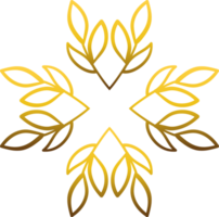 lyx guld blomsterdekoration png