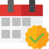 clean simple calendar icon flat style design png