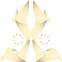 d'or floral ornement png