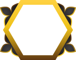 gold hexagonal ornament png