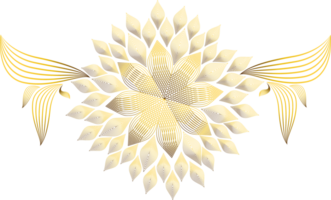 golden Blumen- Ornament png