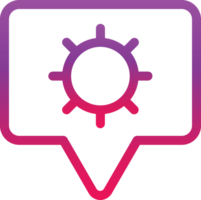 outline gradient style talk icon png