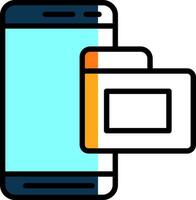 Mobile Folder  Vector Icon Design