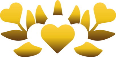 goud liefde ornament png