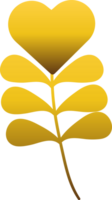 gold love ornament png