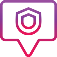 outline gradient style talk icon png