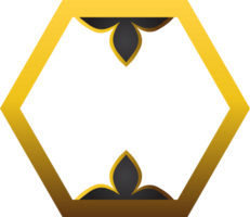 gold hexagonal ornament png