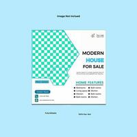 social media post design modern house sale template vector