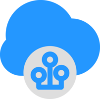 flat style cloud data icon png