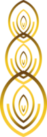 golden Blumen- Ornament png