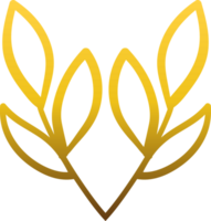 lyx guld blomsterdekoration png