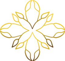 luxury gold floraldecoration png