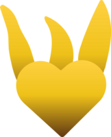 gold love ornament png