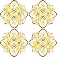 gouden bloemen ornament png