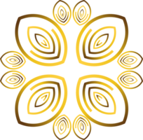 gouden bloemen ornament png