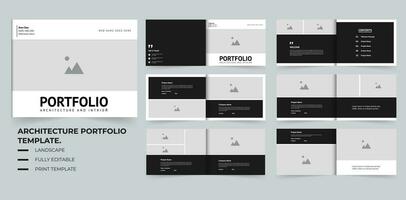 Architecture portfolio template design or Architectural portfolio layout design vector