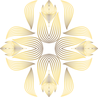 d'or floral ornement png
