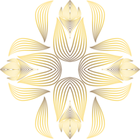 golden floral ornament png