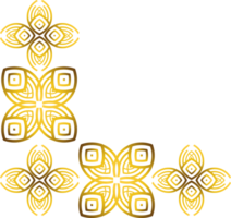 Gold abstrakt Blumen- Ornament png