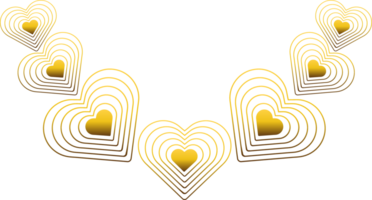 gold love ornament png