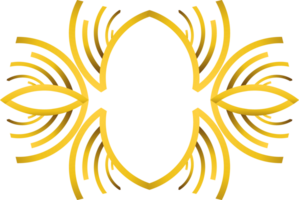 gold abstract floral ornament png