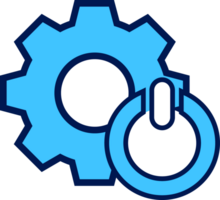 flat style setting gear icon png