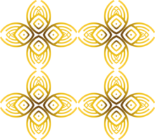 gold abstract floral ornament png