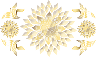 golden Blumen- Ornament png