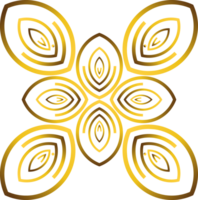 gouden bloemen ornament png