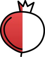 Pomegranate Vector Icon Design