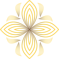 gold floral decoration png