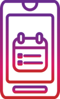 outline gradient style mobile phone icon png