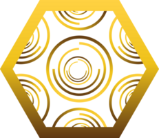 gold hexagonal ornament png