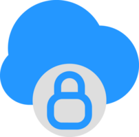 flat style cloud data icon png