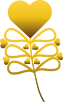 gold love ornament png