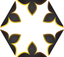 ouro hexagonal enfeite png